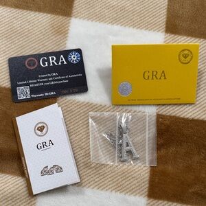 GRA & Gales Moissanite Letter A Pendant Necklace